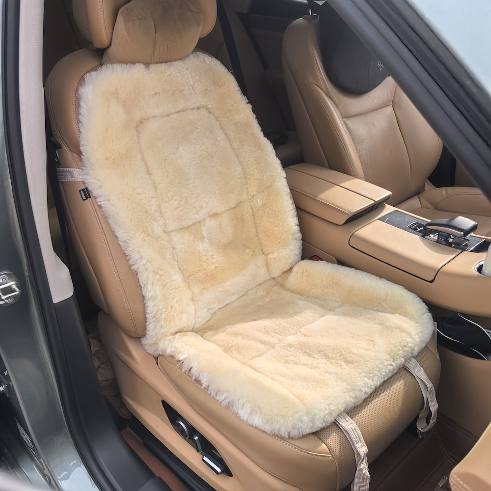Long Wool Sheepskin Seat Cushion